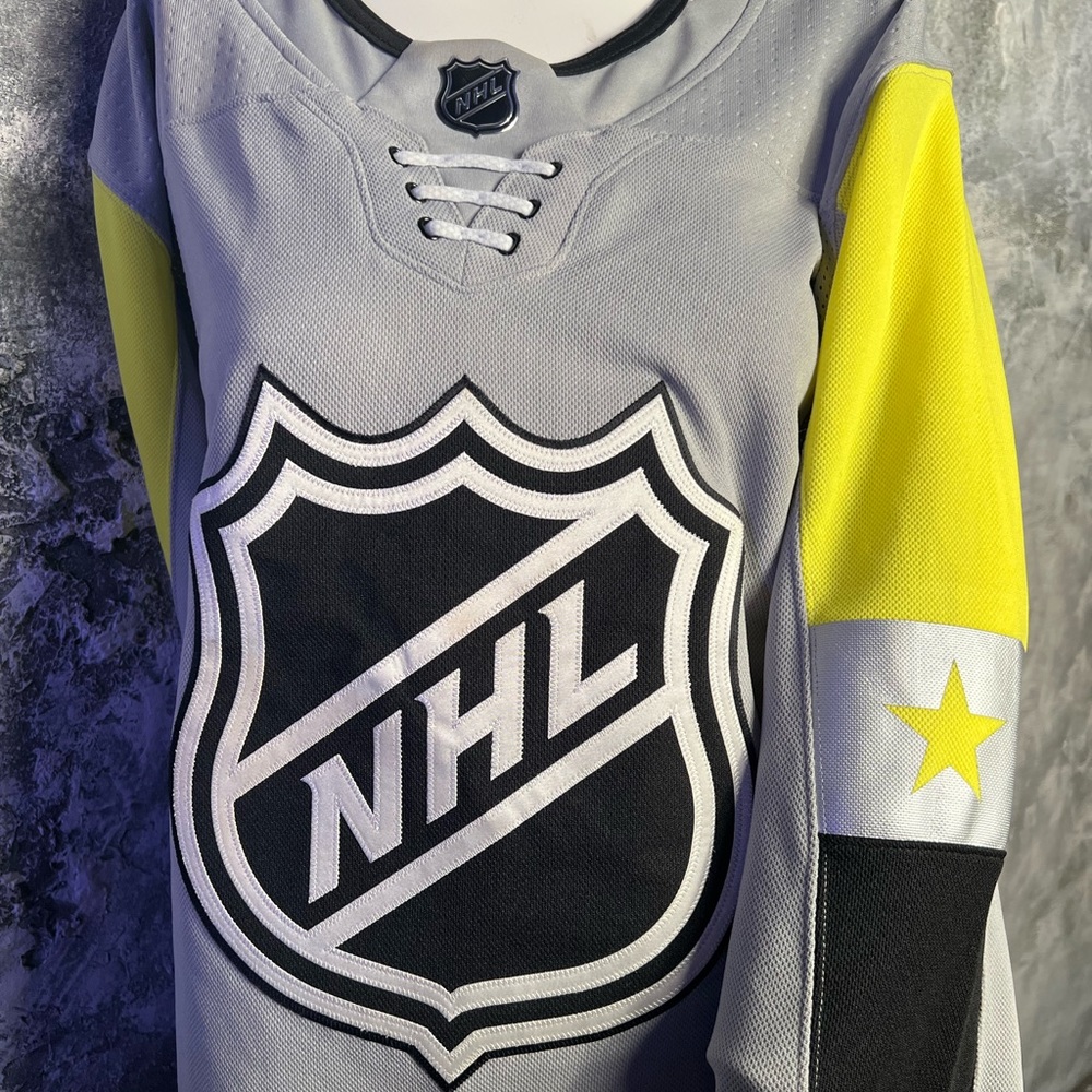 ADIDAS Official NHL Allstar Jersey Yellow and Gray XL